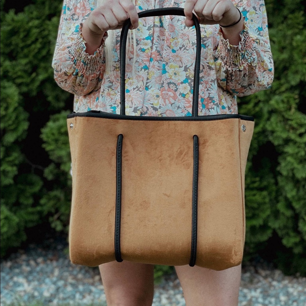Velvet tote- Brown